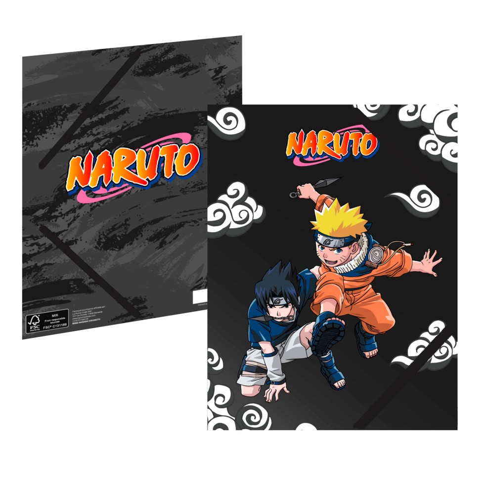 Chemise 3 Rabats A4 Carton NARUTO